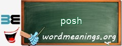 WordMeaning blackboard for posh